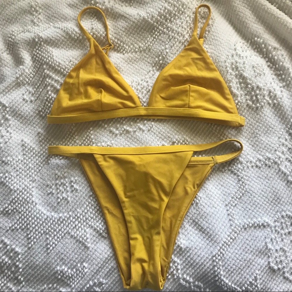Yellow bikini!